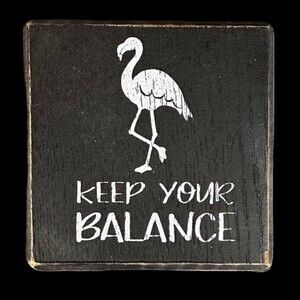 Rustic Wooden Inspirational Fun Saying Block Desk Home Decor Sign